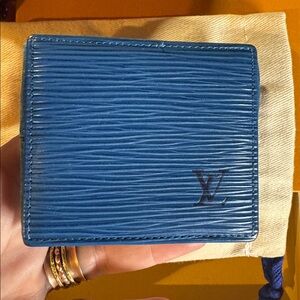 Louis Vuitton Vintage Blue Coin Case
